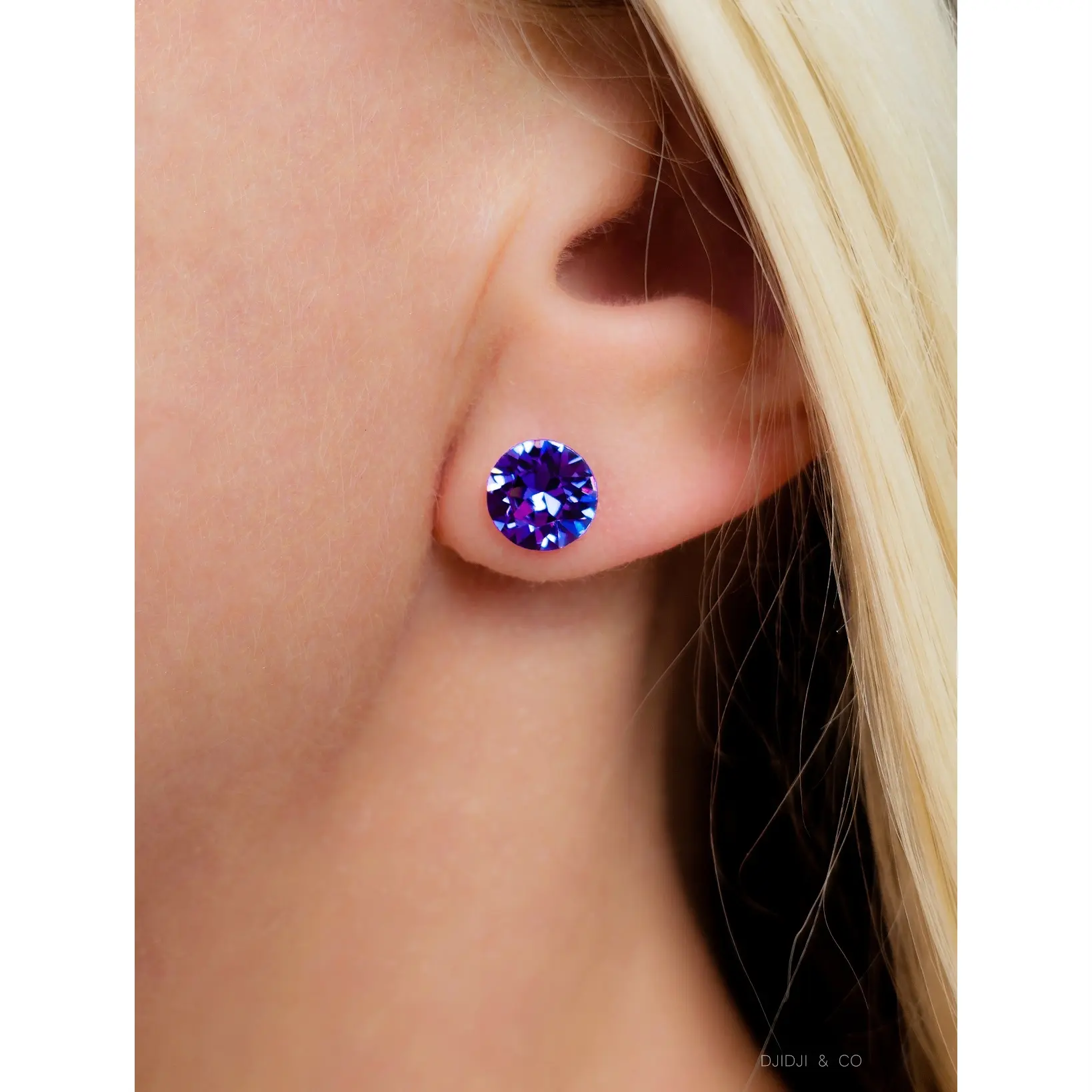 Naušnice Tanzanit Round Medium - Image 2