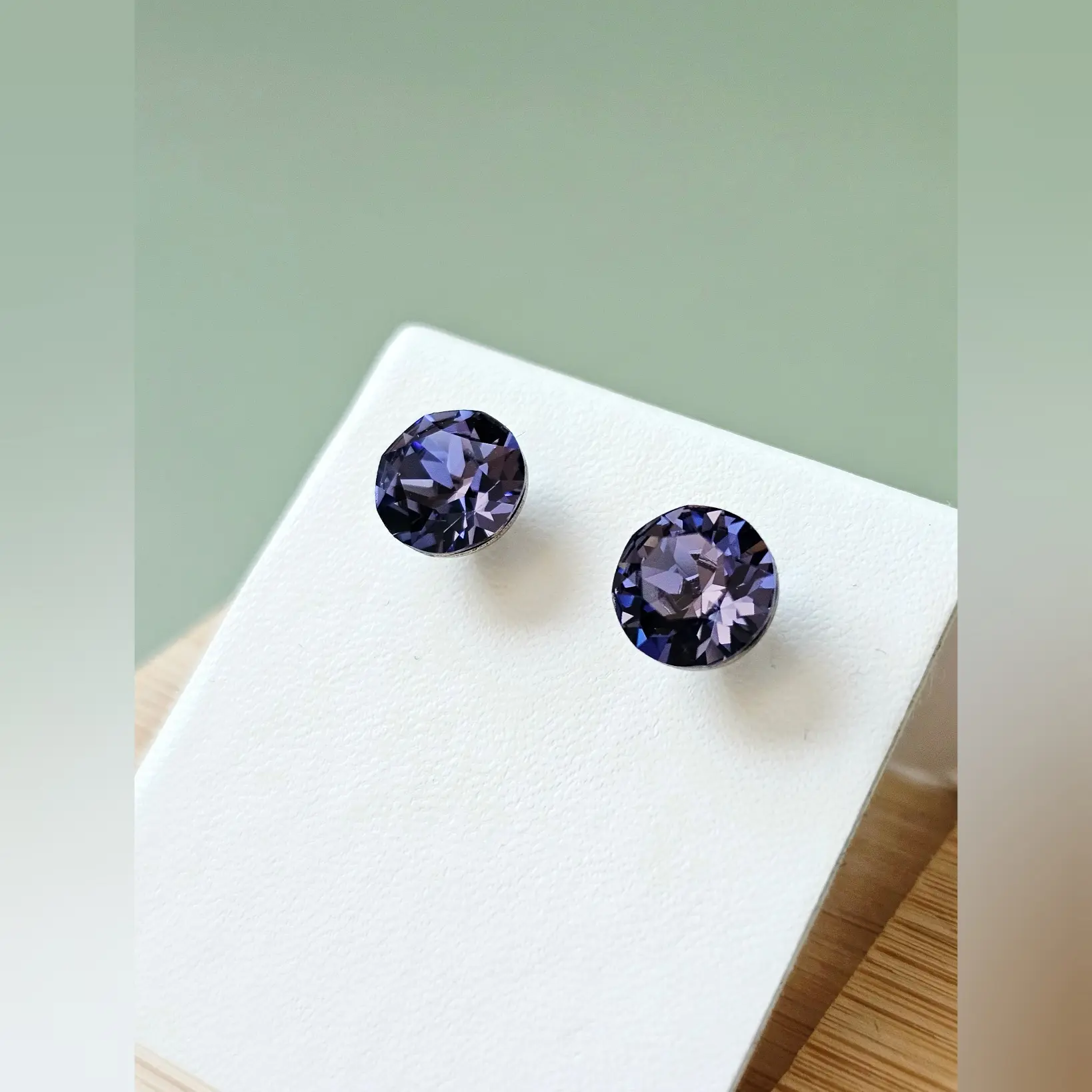 Naušnice Tanzanit Round Medium