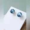 Naušnice Light Sapphire Round Medium