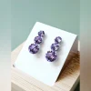 Naušnice Trio Violet Long