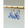 Naušnice Trio Flower Light Sapphire