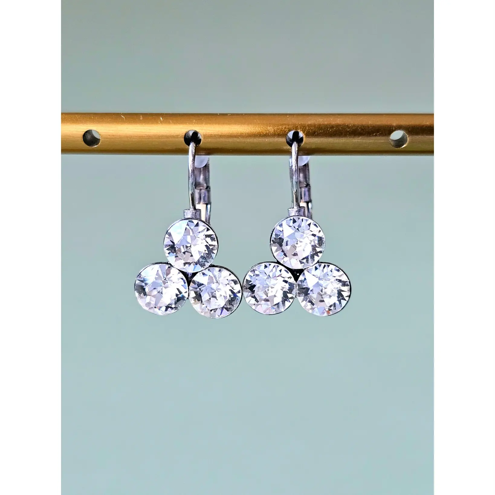 Naušnice Trio Flower Crystal