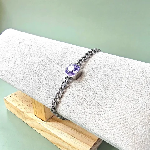 Narukvica Cuban Cushion Violet